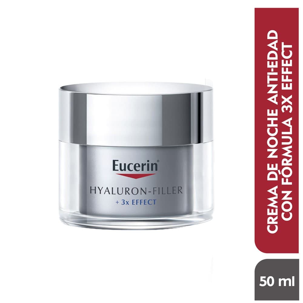 Crema Facial De Noche Antiedad Eucerin Hyaluron-Filler Frasco 50 Ml