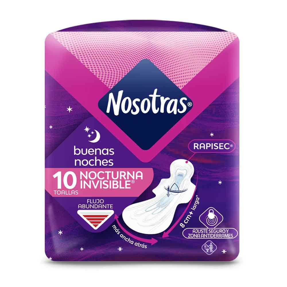 Toallas Buenas Noches Nosotras Invisible Rapisec Paquete X 10