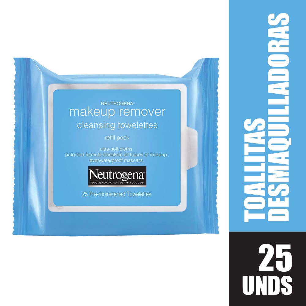 Make Up Remover Clean Towelette Neutrogena Paquete X 25 Unidades