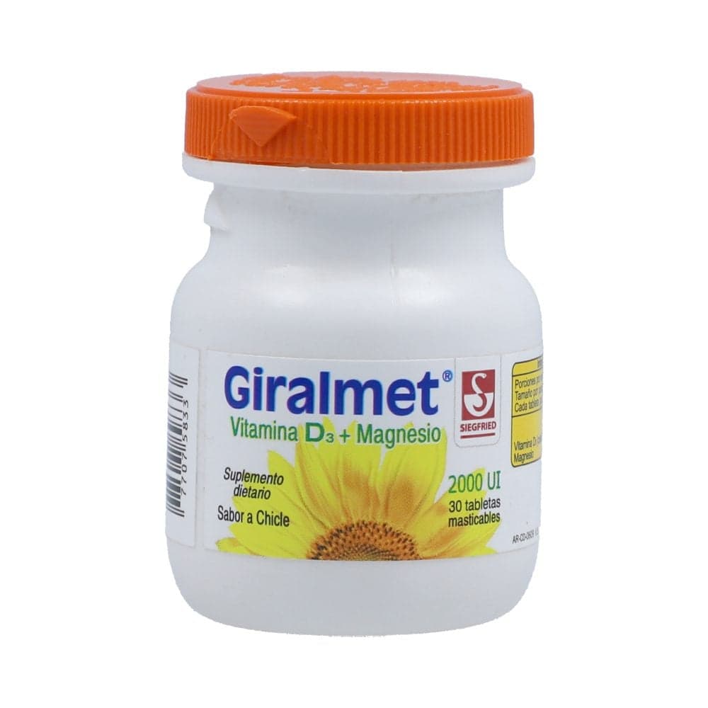 Giralmet Vitamina D3 + Magnesio 2000 Ui Frasco X 30 Unidades