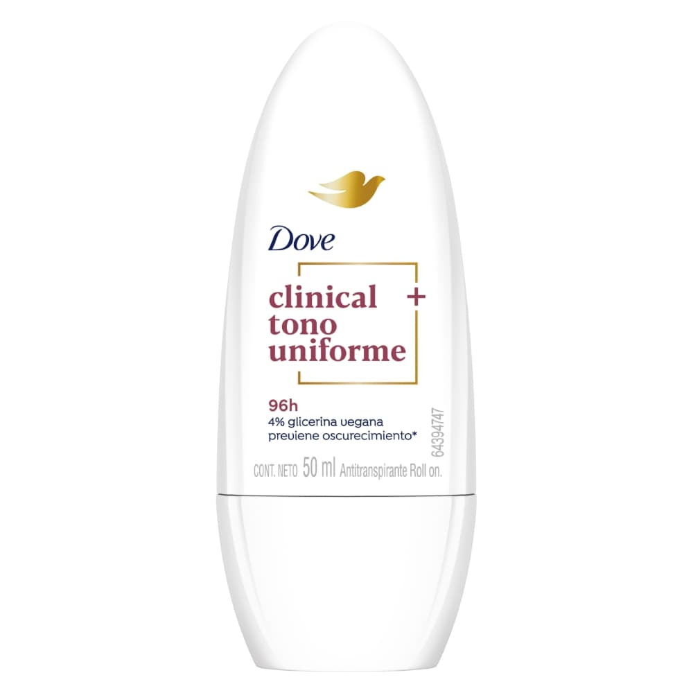 Desodorante Roll On Dove Clinical + Tono Uniforme Frasco Por 50Ml