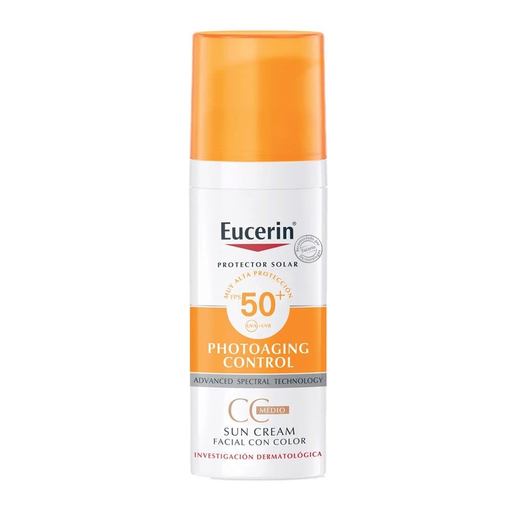Protector Solar Facial Antiedad Eucerin Tono Medio Frasco 50 Ml