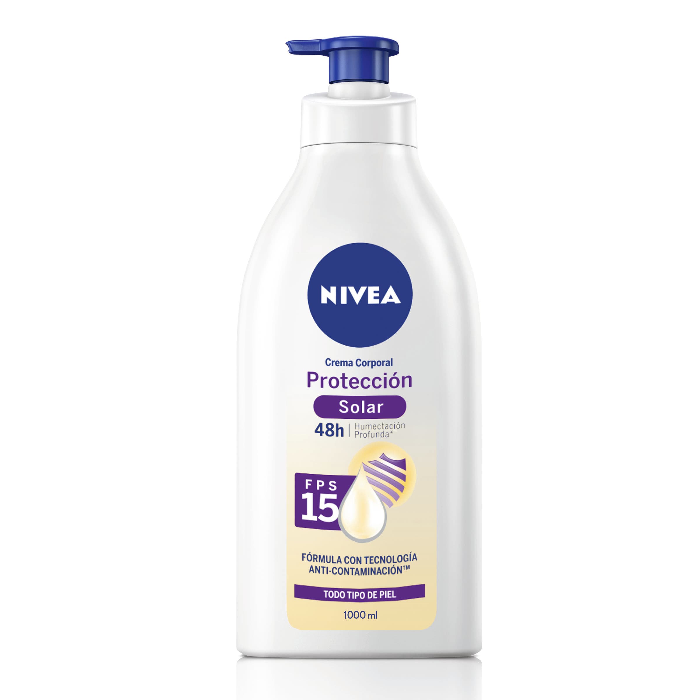 Crema Corporal Nivea Con Protector Solar Fps 15 Frasco X 1000Ml