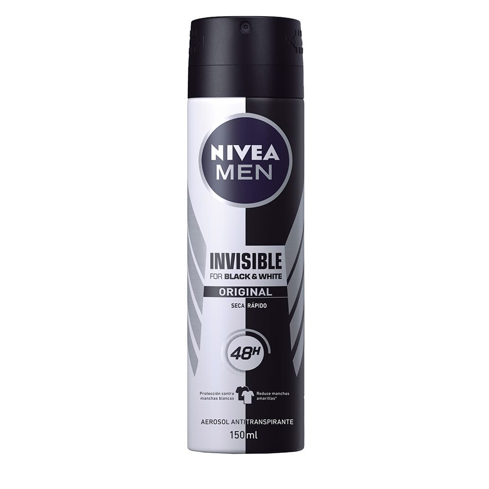 Nivea For Men Invisible Power Desodorante Aerosol Antitranspirante Frasco X 150 Ml