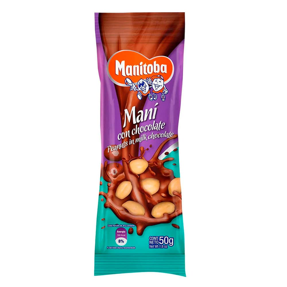 Mani Recubierto Con Chocolate Manitoba Paquete X 50Gr