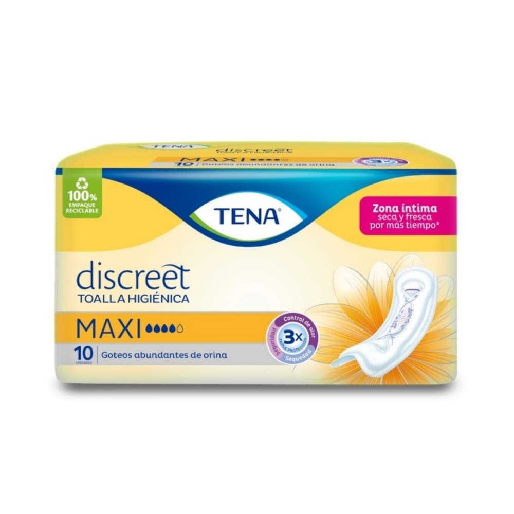 Toalla Mujer Maxi Tena X 1 Bolsa X 10