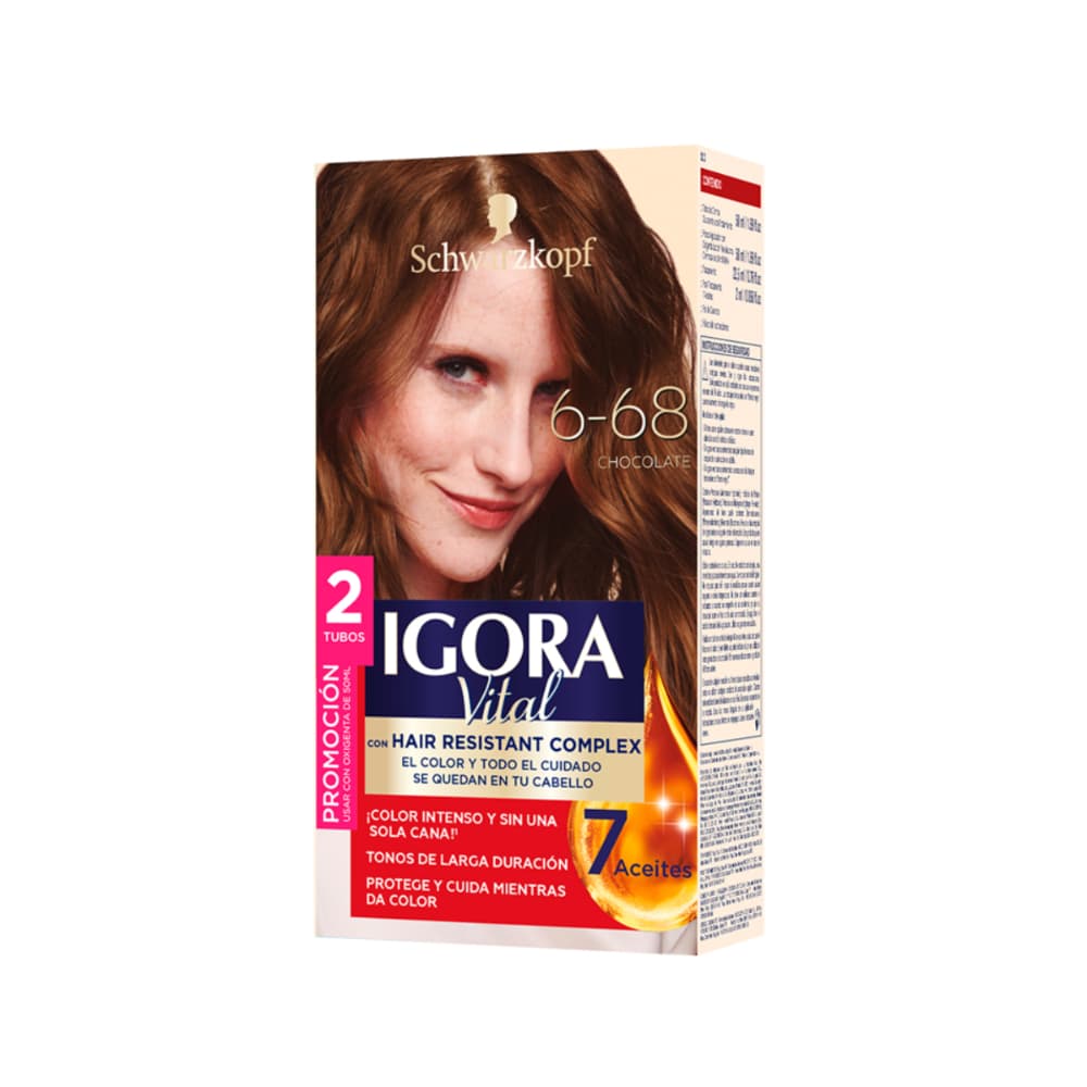 Tinte Igora Vital 6-68 Chocolate X 2 Tubos