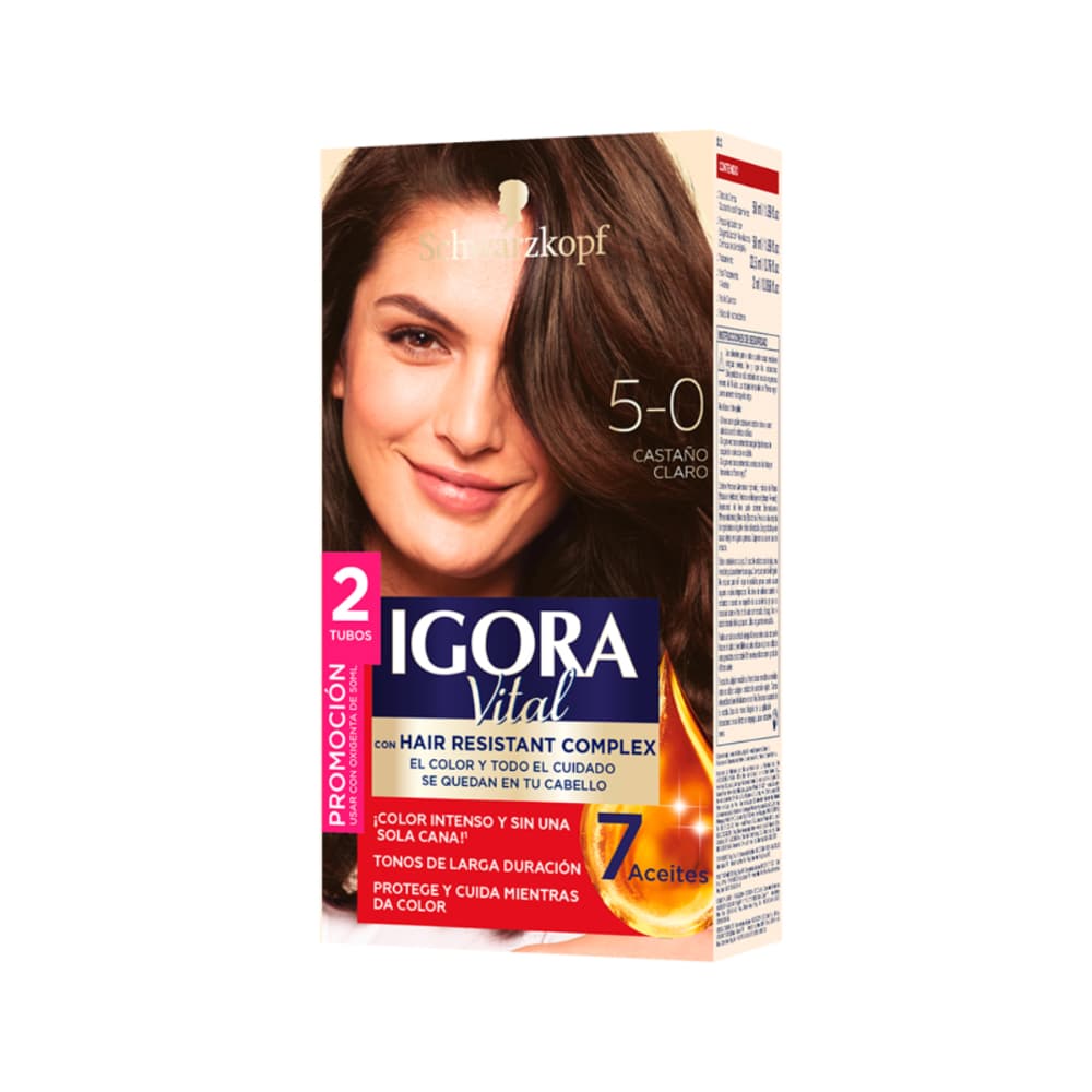 Tinte Igora Vital 5-0 Castaño Claro X 2 Tubos