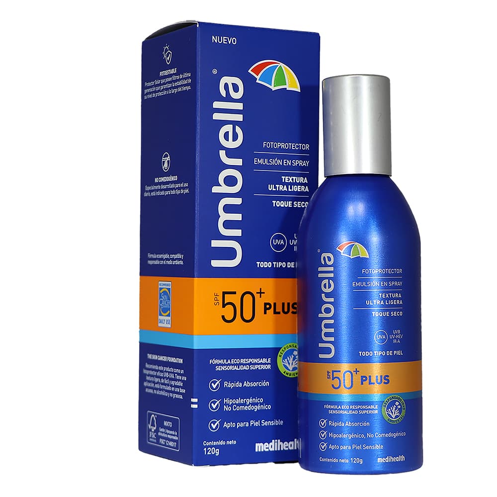 Umbrella Plus Emulsión En Spray Spf50+ Frasco X 120 Gr
