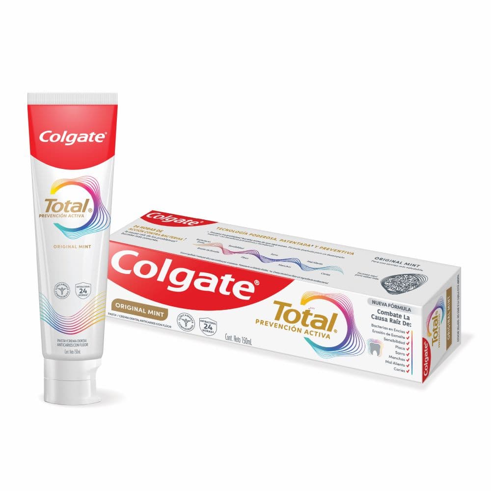 Crema Dental Colgate Total Original Mint Prevención Activa 150Ml