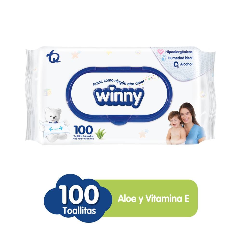 Toallitas Húmedas Precio-Especial Aloe Vera Y Vitamina E Paquete X 100
