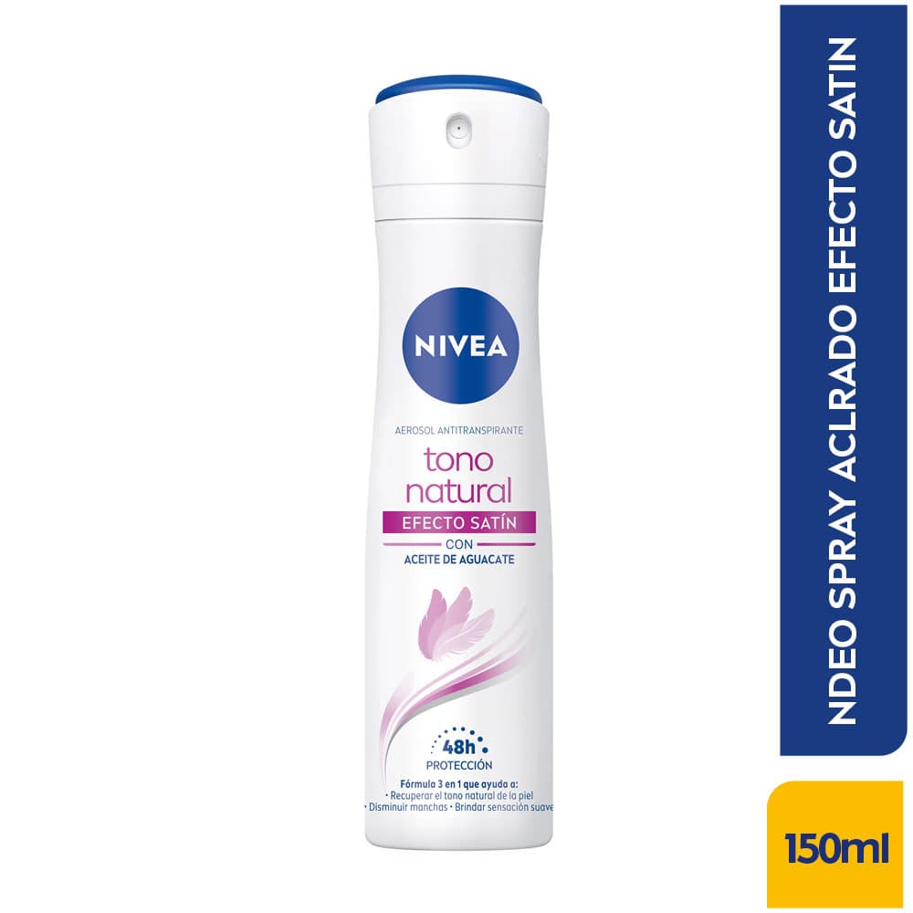 Nivea Aclarado Efecto Satin Desodorante Frasco X 150 Ml Aerosol