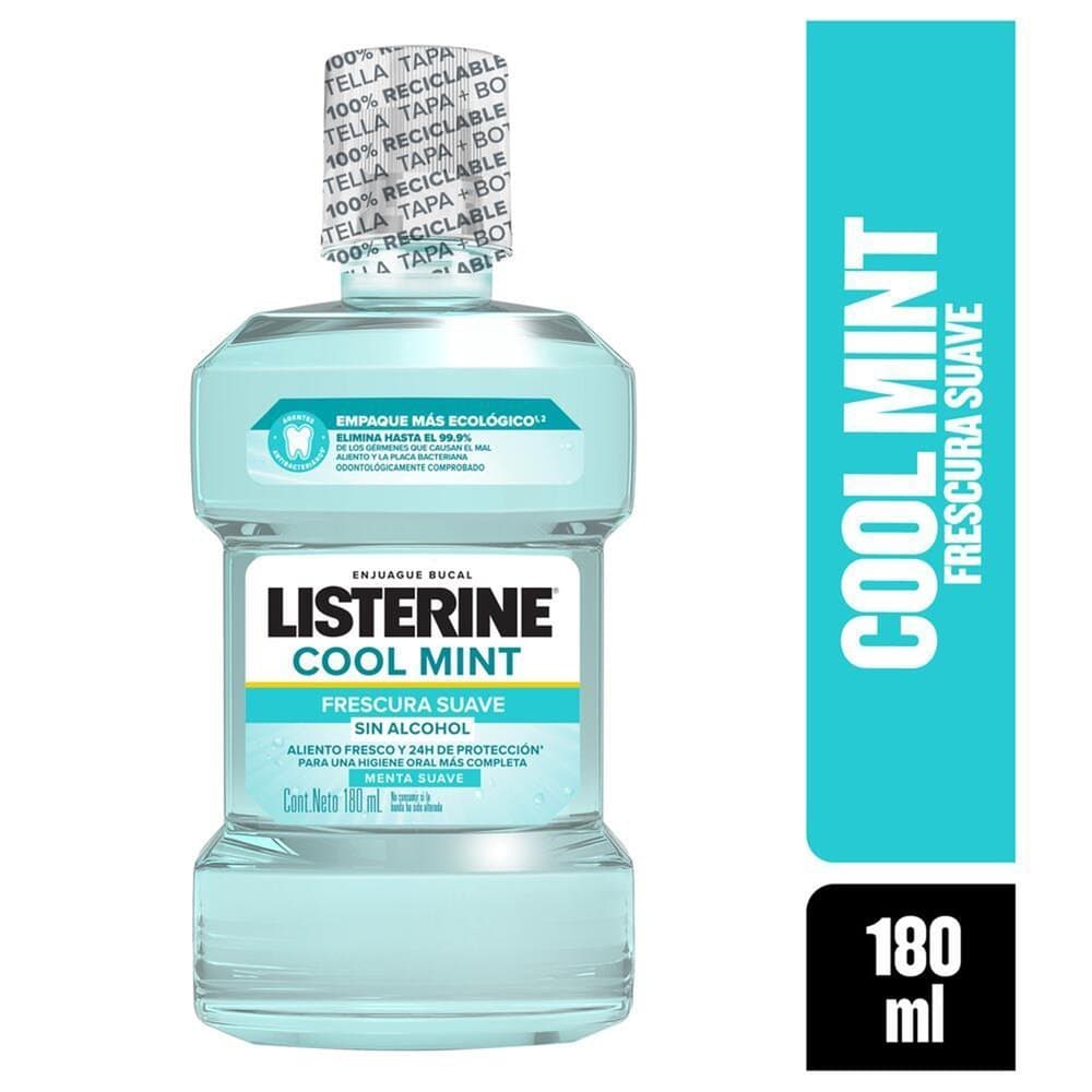 Listerine Zero Frasco X 180Ml Menta Verde