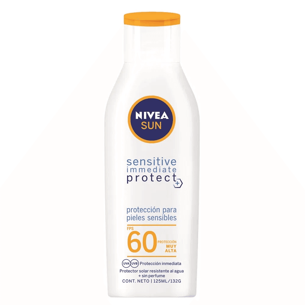 Protector Solar Piel Sensible Nivea Sun Fps 60 Frasco X 125Ml