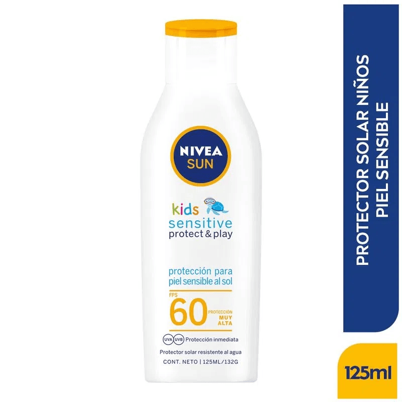 Protector Solar Kids Sensitive Nivea Sun Fps 60 Frasco X 125Ml