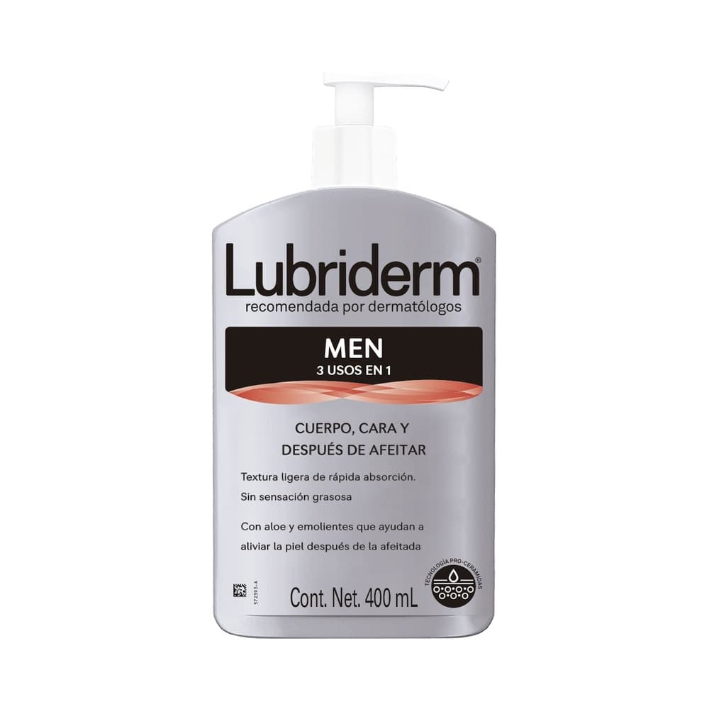Lubriderm Mens 3 En 1 Frangancia Ligera Frasco X 400 Ml