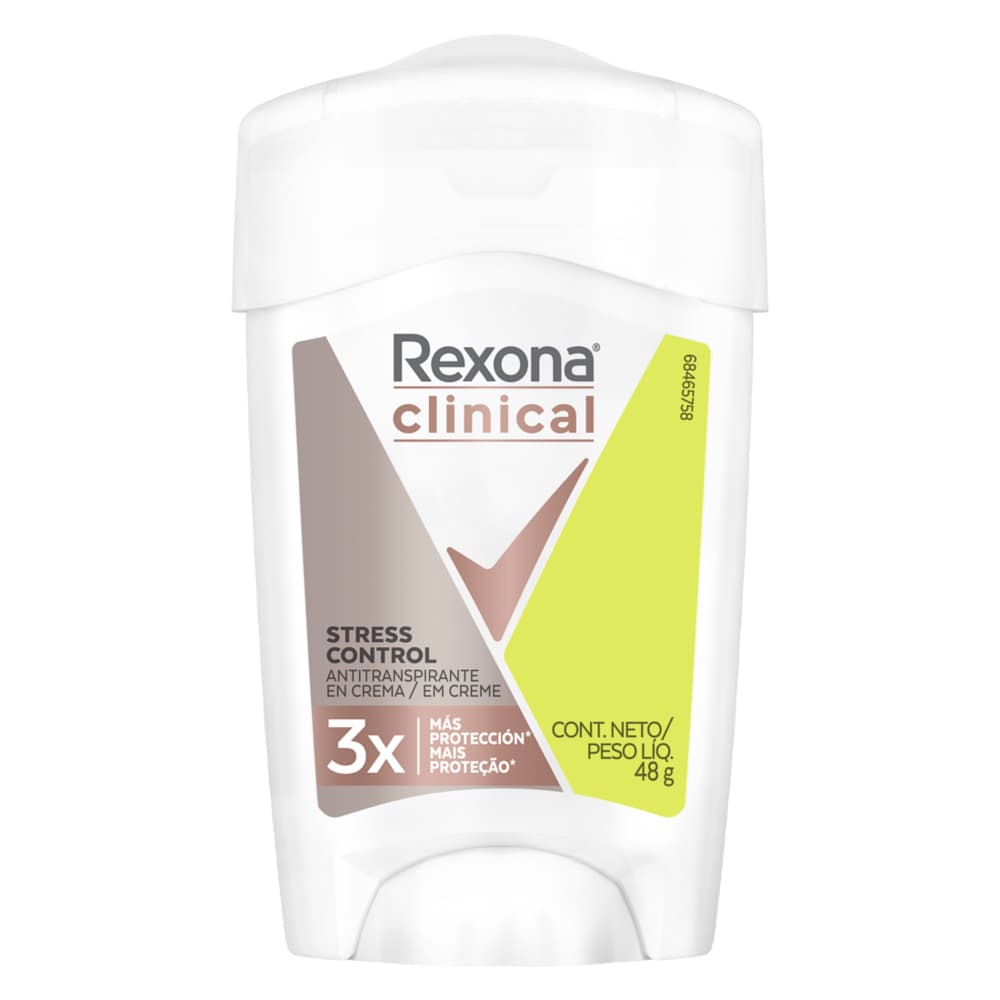 Desodorante Stress Control Crema Rexona Clinical Barra X 48Gr