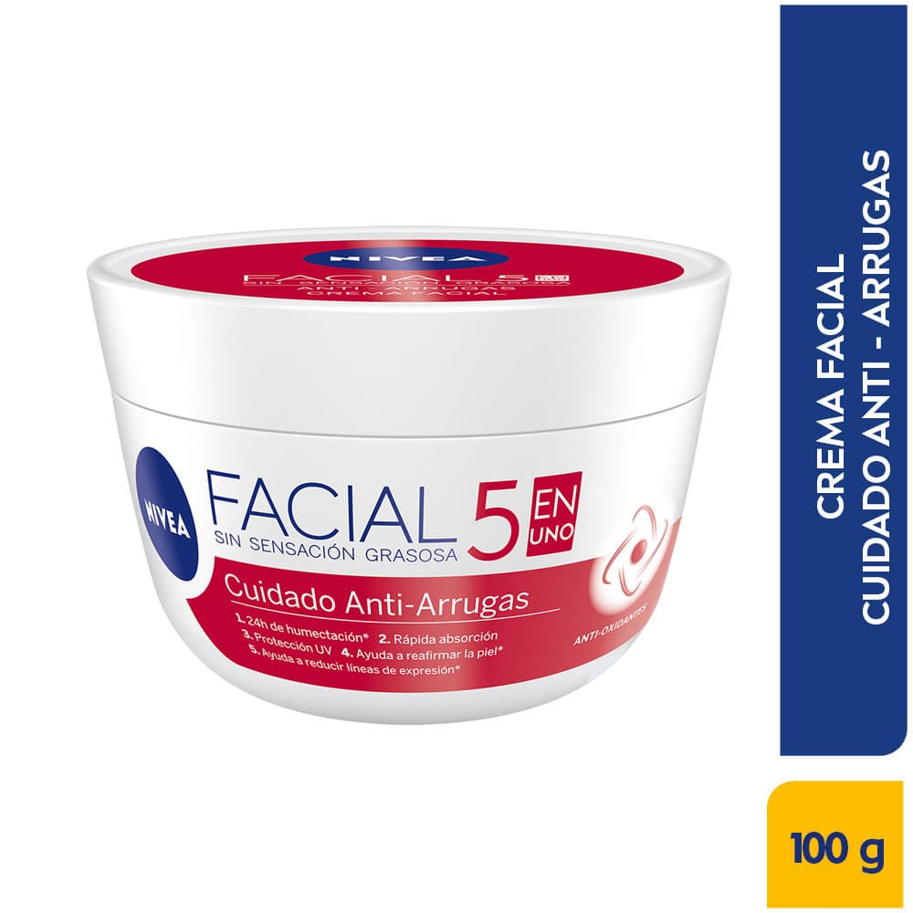 Crema Facial Antiarrugas Nivea Frasco 100 Ml