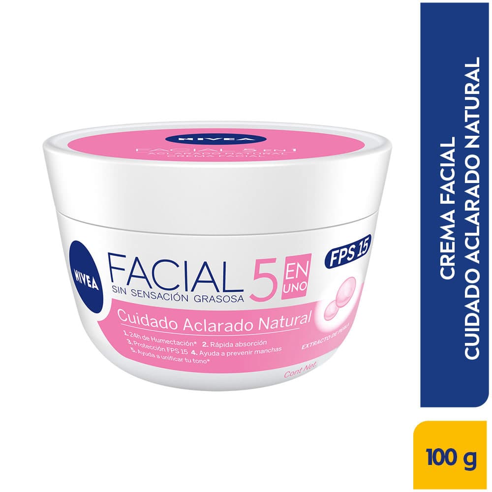 Crema Facial Nivea Pote X 100 Ml Aclarado Natural