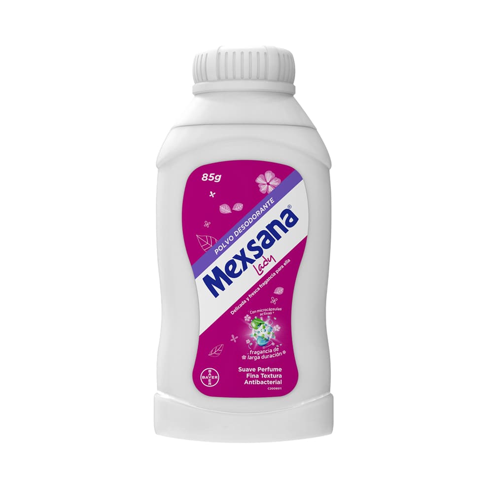 Talco Antibacterial Lady Mexsana Frasco X 85 G