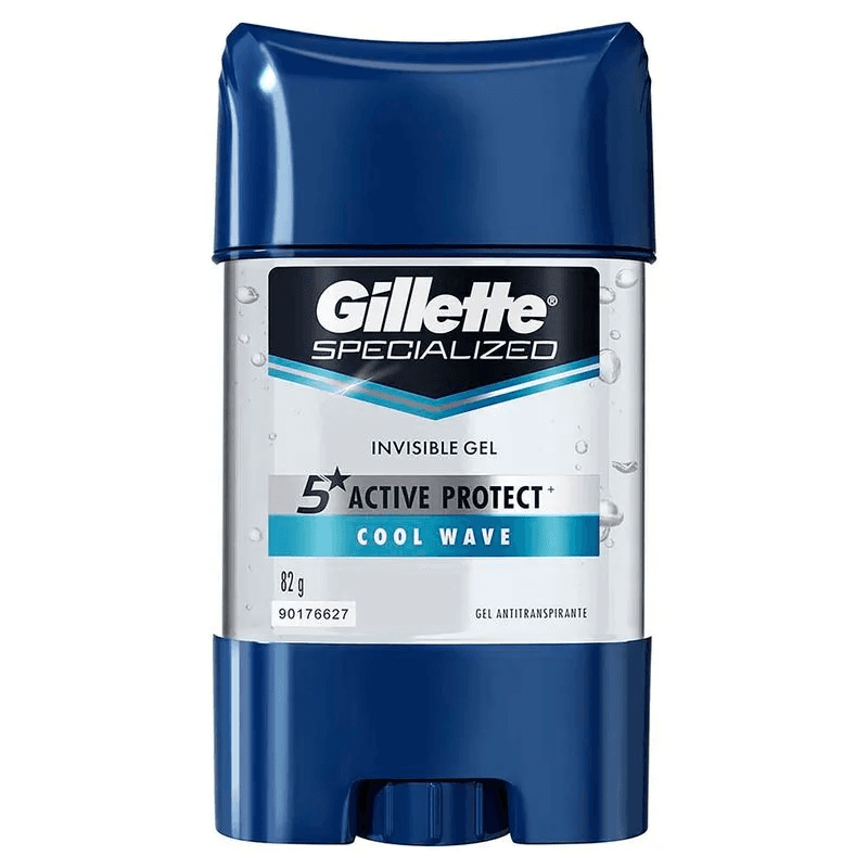 Desodorante Cool Wave Gillette Specialized Invisible Gel Barra X 82Gr