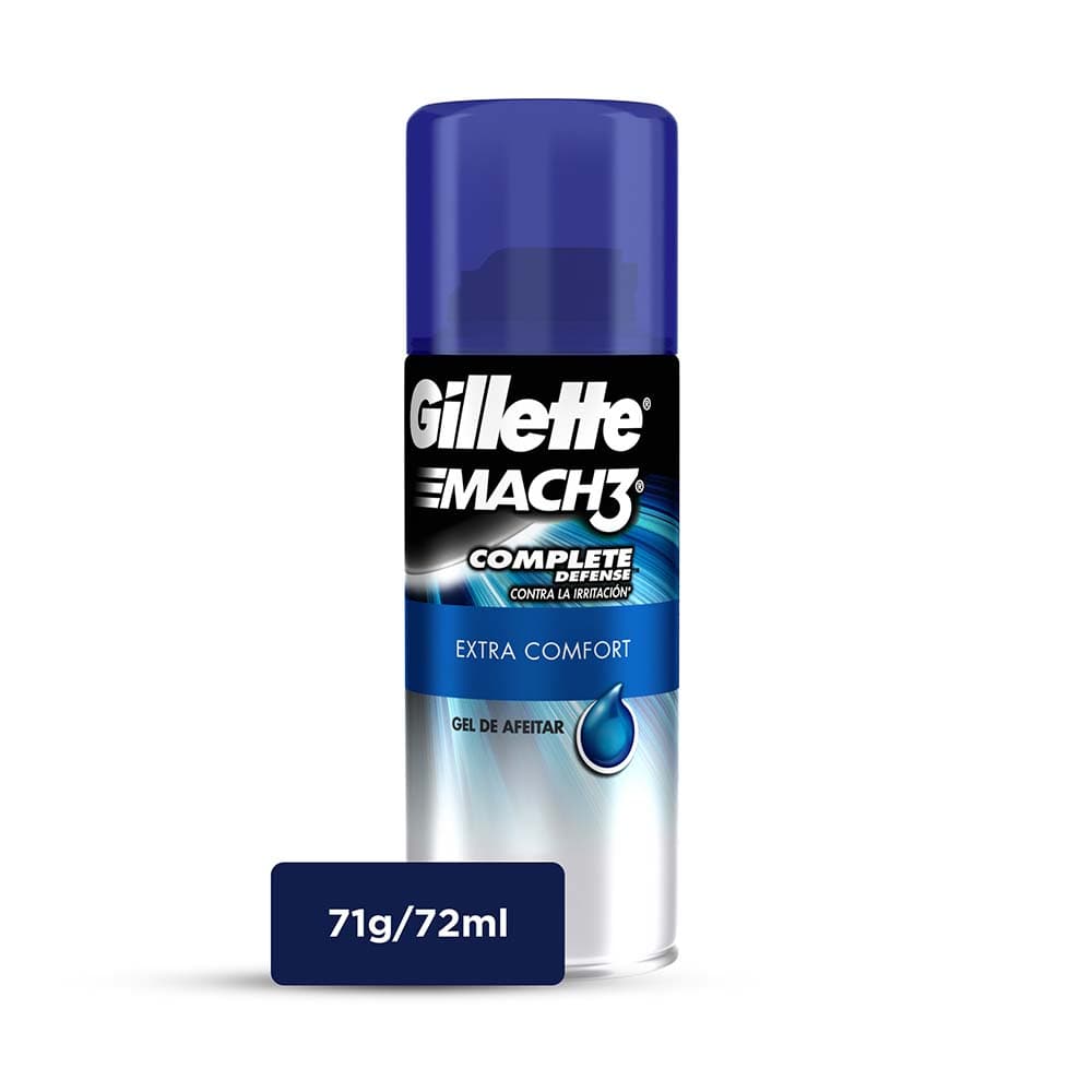 Gel Afeitar Extra Comfort Gillette Mach3 Complete Defense Frasco X 72Ml