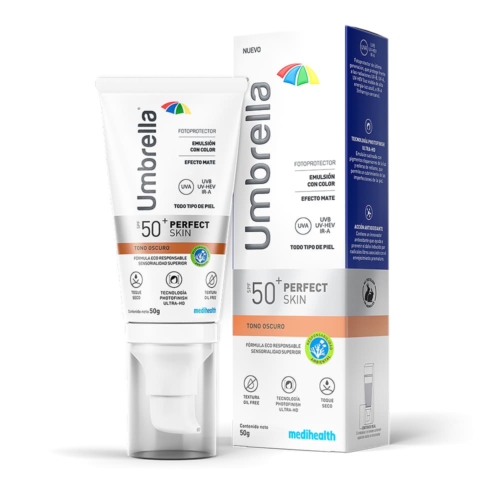 Protector Solar Umbrella Perfect Skin Tubo X 50 Gr Tono Oscuro Spf50