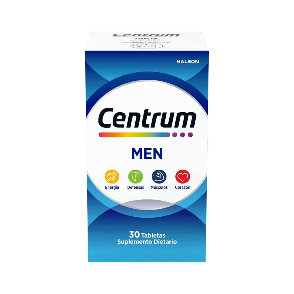 Centrum Men Múltiples Componentes Tabletas Frasco X 30 Tabletas