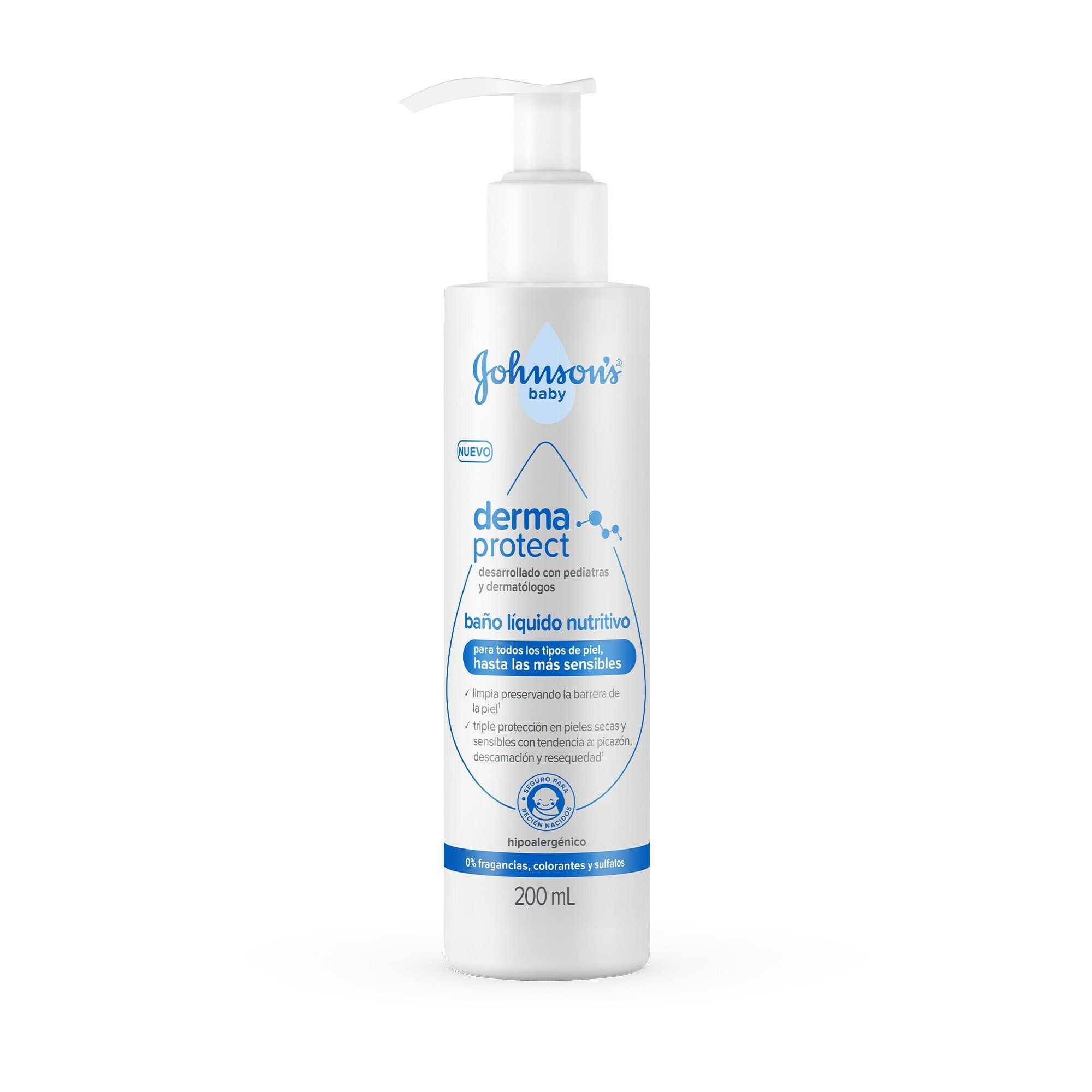 Bano Liquido Nutritivo Johnson S Baby Derma Protect Frasco  200Ml