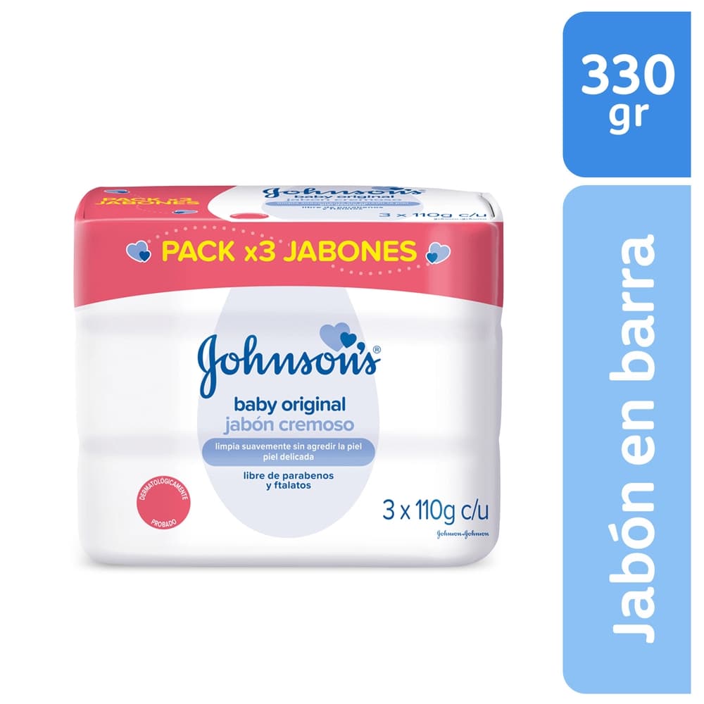 Jabón Bebé Johnson'S Original Tripack 330 Gr