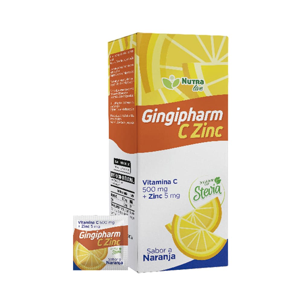 Gingipharm C Zinc Tabletas Masticables Multiples Componentes Sabor A Naranja Blister X 10