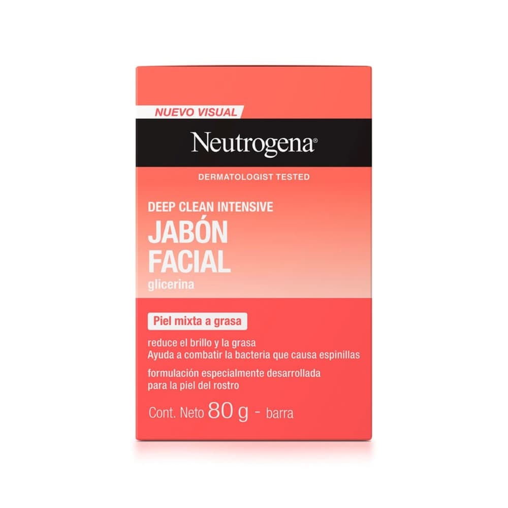 Jabon Facial Neutrogena Deep Clean Piel Mixta A Grasa Bar X 80Gr