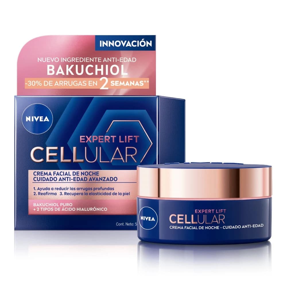 Crema Facial De Noche Nivea Cuidado Anti-Edad Avanzado Pote X 50Ml