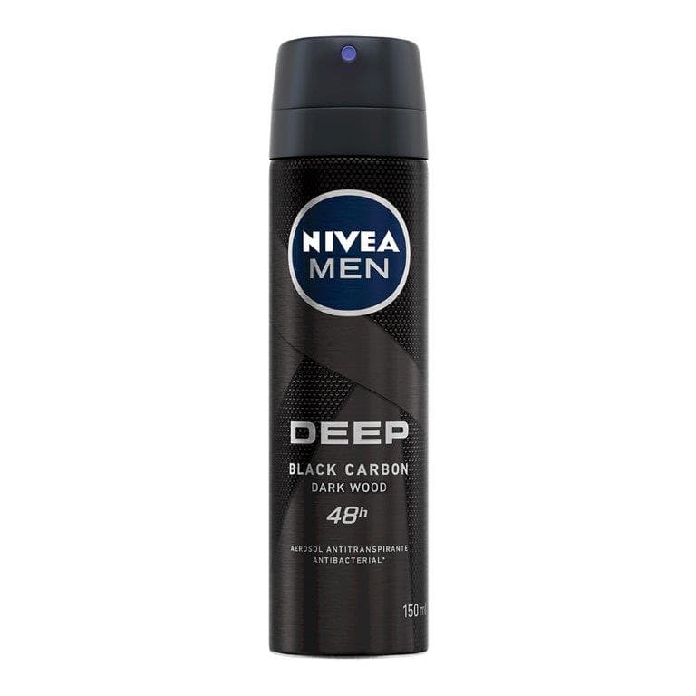 Desodorante Men Deep Nivea Black Carbon 48H Aerosol Frasco X 150Ml