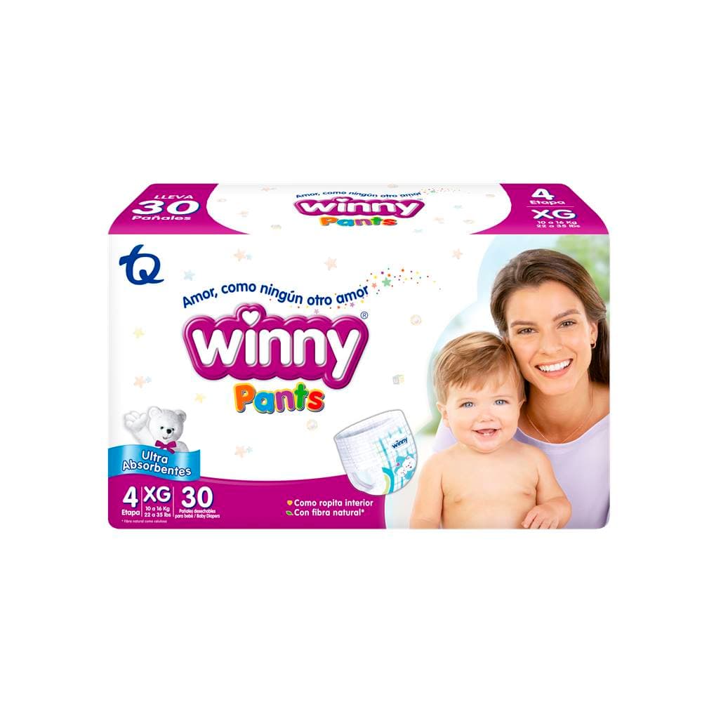 Pañal Winny Pants Etapa 4|Xg Paquete X 30