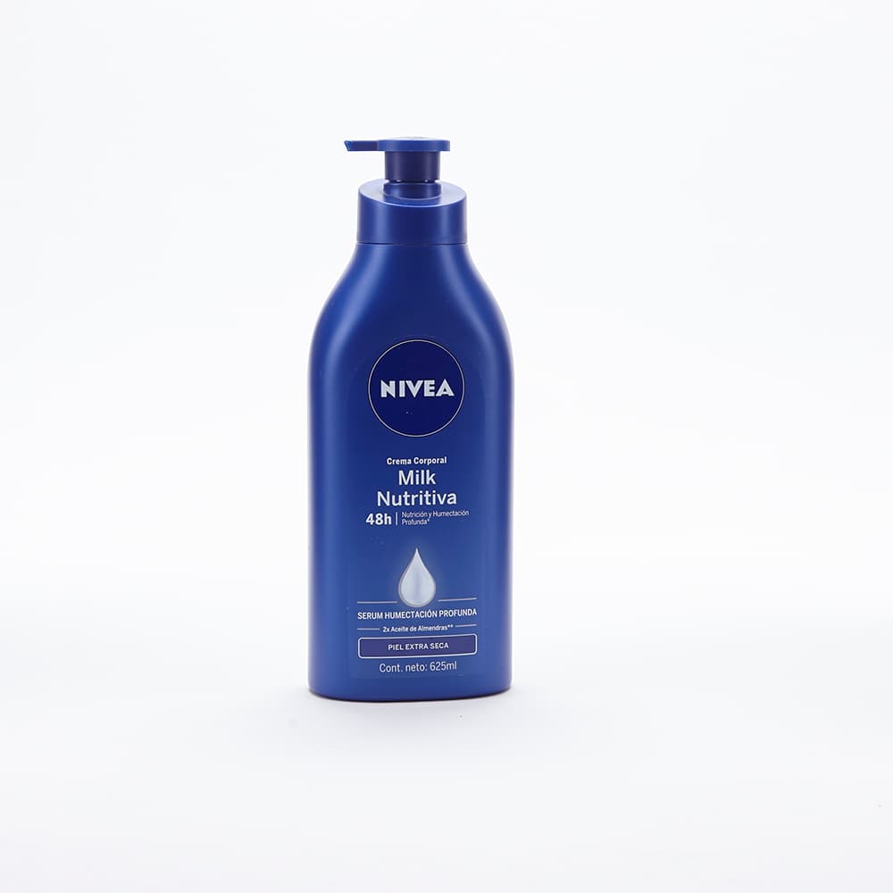 Crema Corporal Nivea Frasco X 625Ml Milk Nutritiva Piel Extra Seca