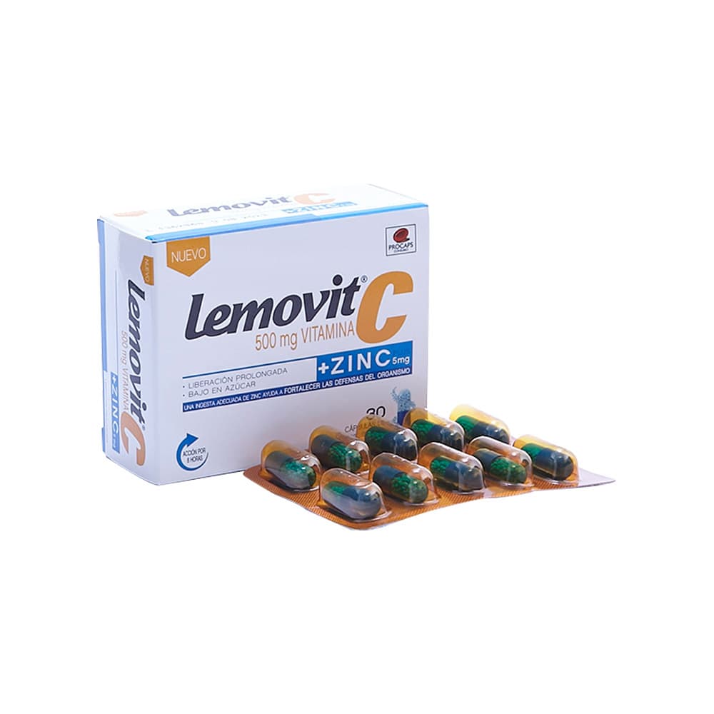 Lemovit C 500Mg+Zinc 5Mg Plus Capsulas Lib Sost Cajax 30