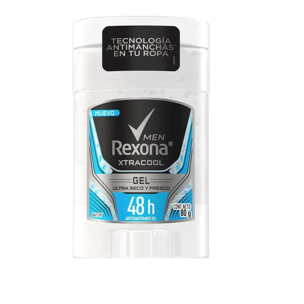 Desodorante Rexona Men Xtracool 48 H Gel Ultra Seco Y Fresco Barra X 80Gr