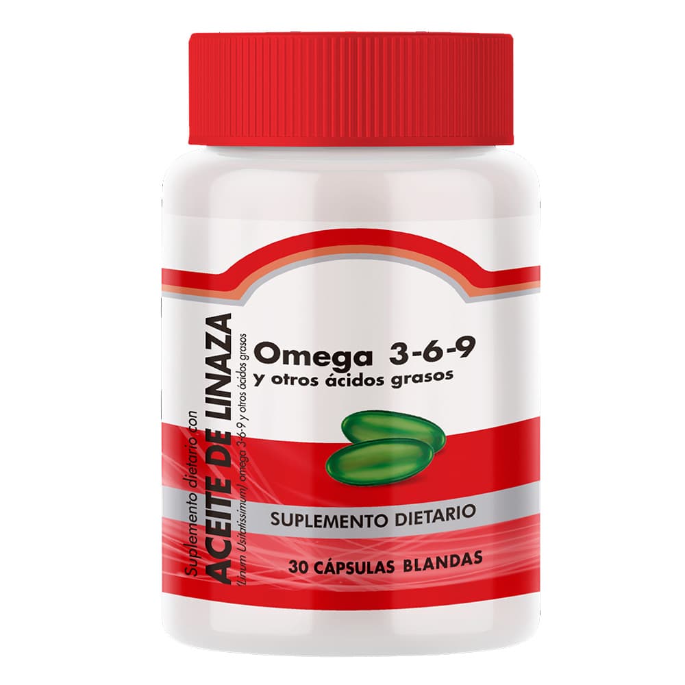 Omega 3-6-9 Aceite De Linaza Capsulas Blandas Frasco X 30