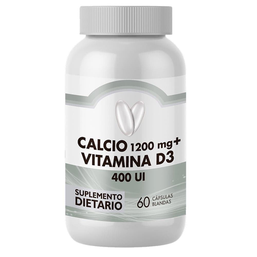 Calcio + Vitamina D3 1200Mg + 400Ui Capsulas Blandas Frasco X 60