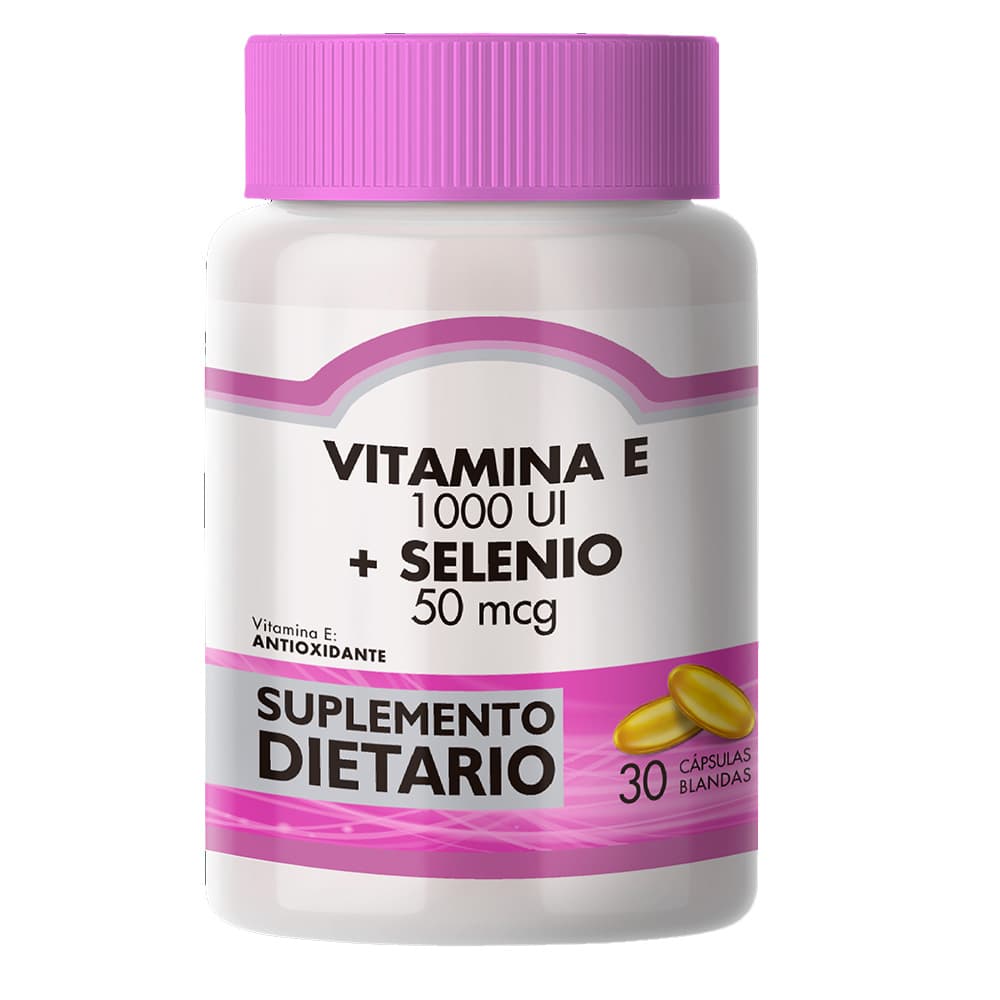 Selenium + Vitamina E 50Mcg+1000Ui Capsulas Blandas Frasco X 30
