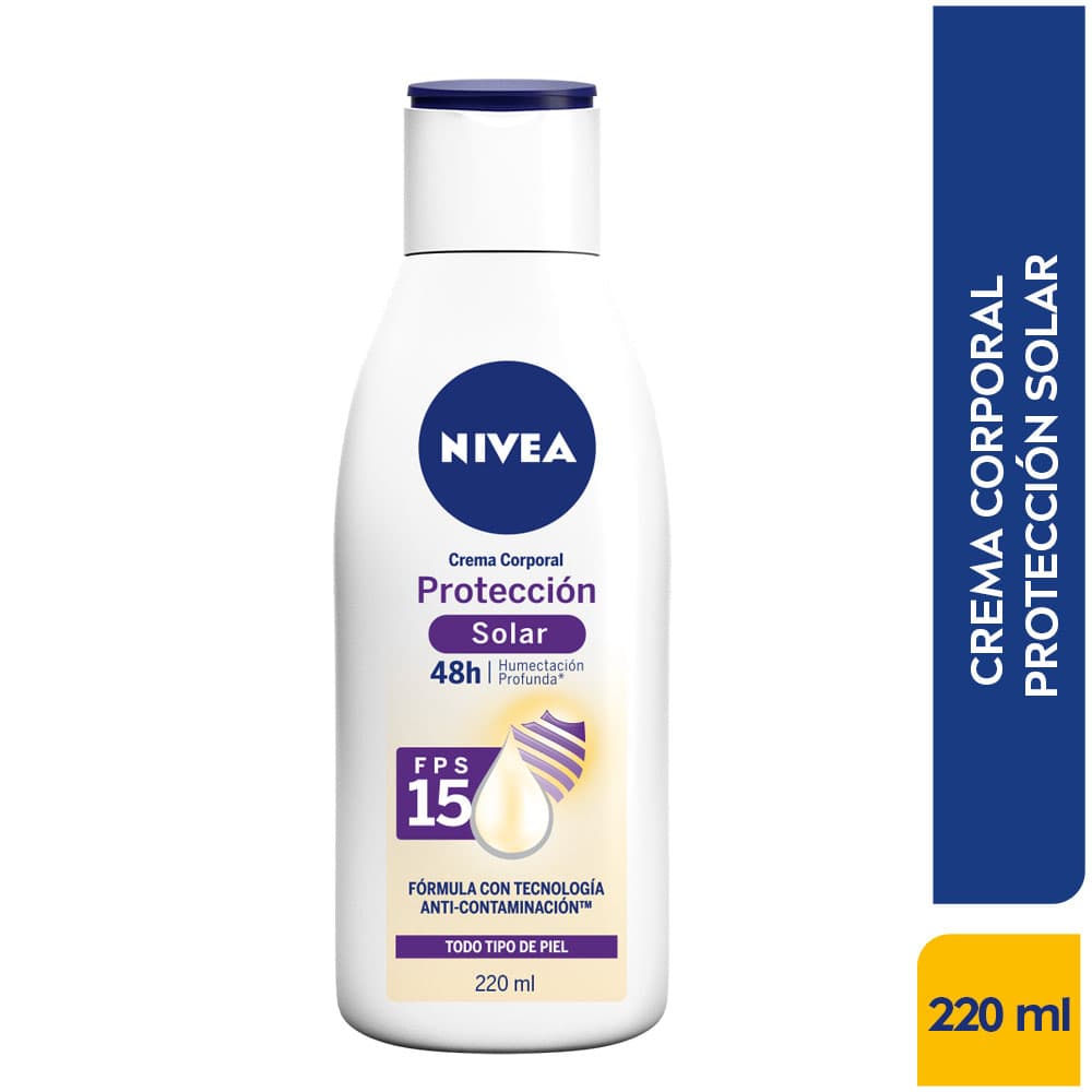 Crema Corporal Nivea Protección Solar Fps 15 220 Ml