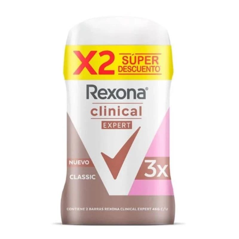 Desodorante Rexona Clinical Expert Paquete X 2