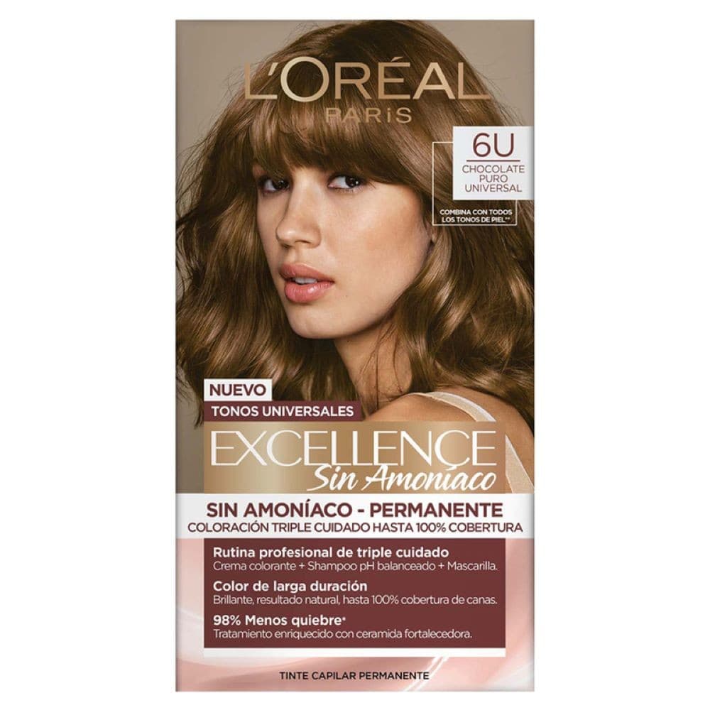 Tinte Capilar Loreal Paris 7U Excellence Sin Amoniaco Tubo X 45Gr Rubio Universal