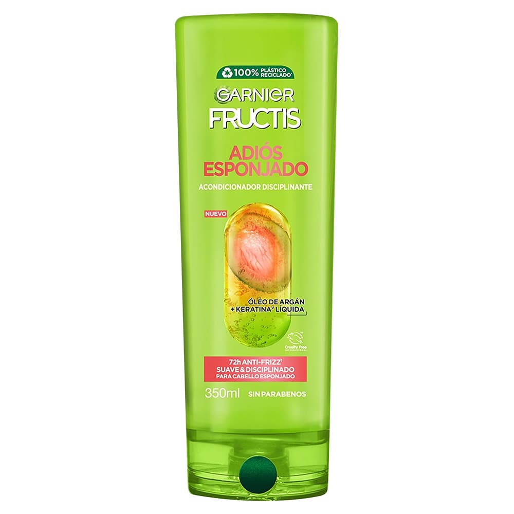 Acondicionador Garnier Fructis Adios Esponjado Para Cabello Esponjado Y Con Frizz 350 Ml