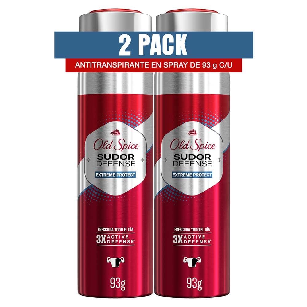 Promo Desodorante En Aerosol Old Spice Sudor Defense Paquete X 2 Frasco X 150Ml