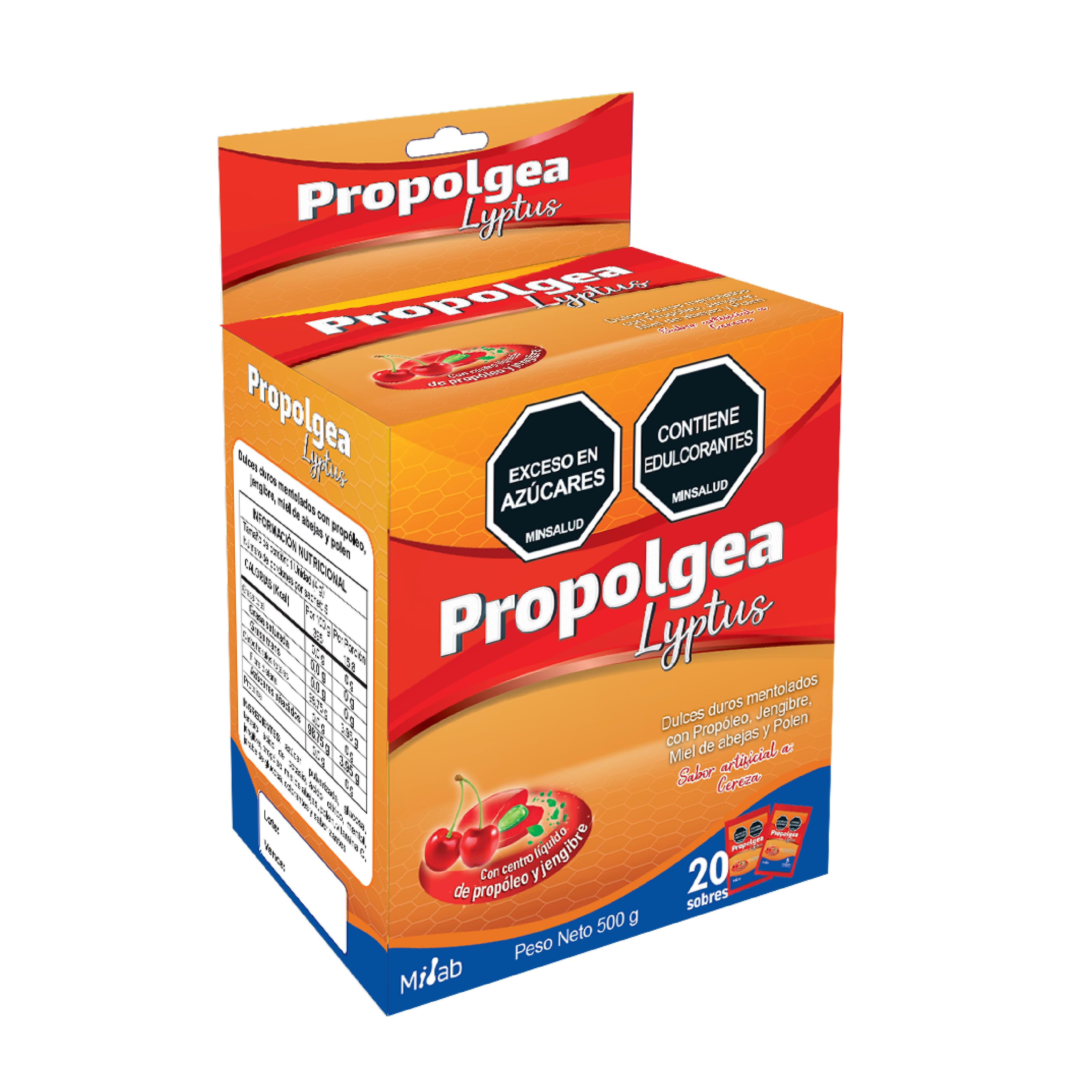 Propolgea Lyptus Propoleo Gengibre Miel De Abejas Polen X1 Sobre