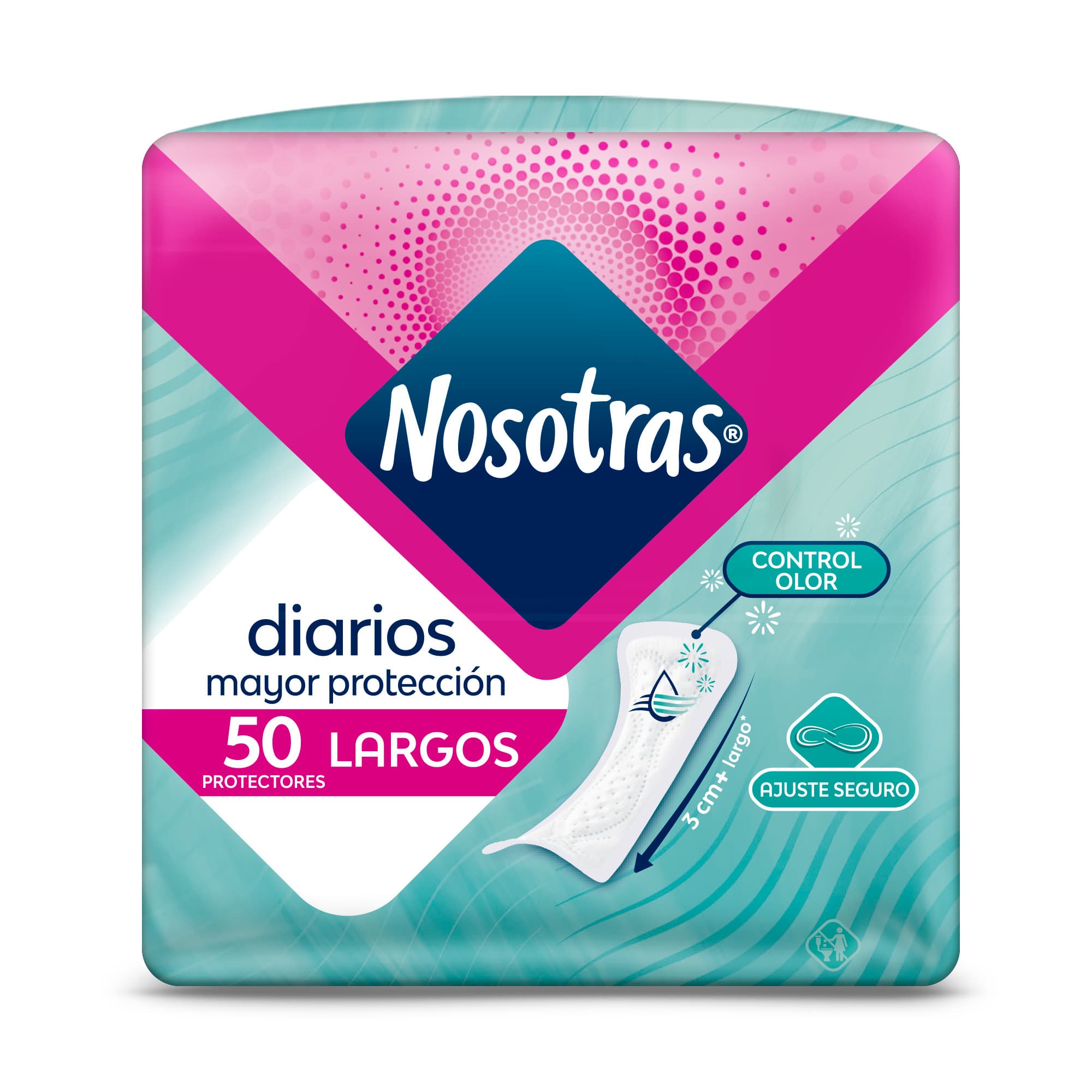 Protectores Diarios Nosotras Largos Paquete X 50