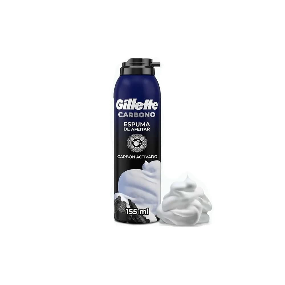Espuma De Afeitar Gillette Carbono Frasco 155Ml