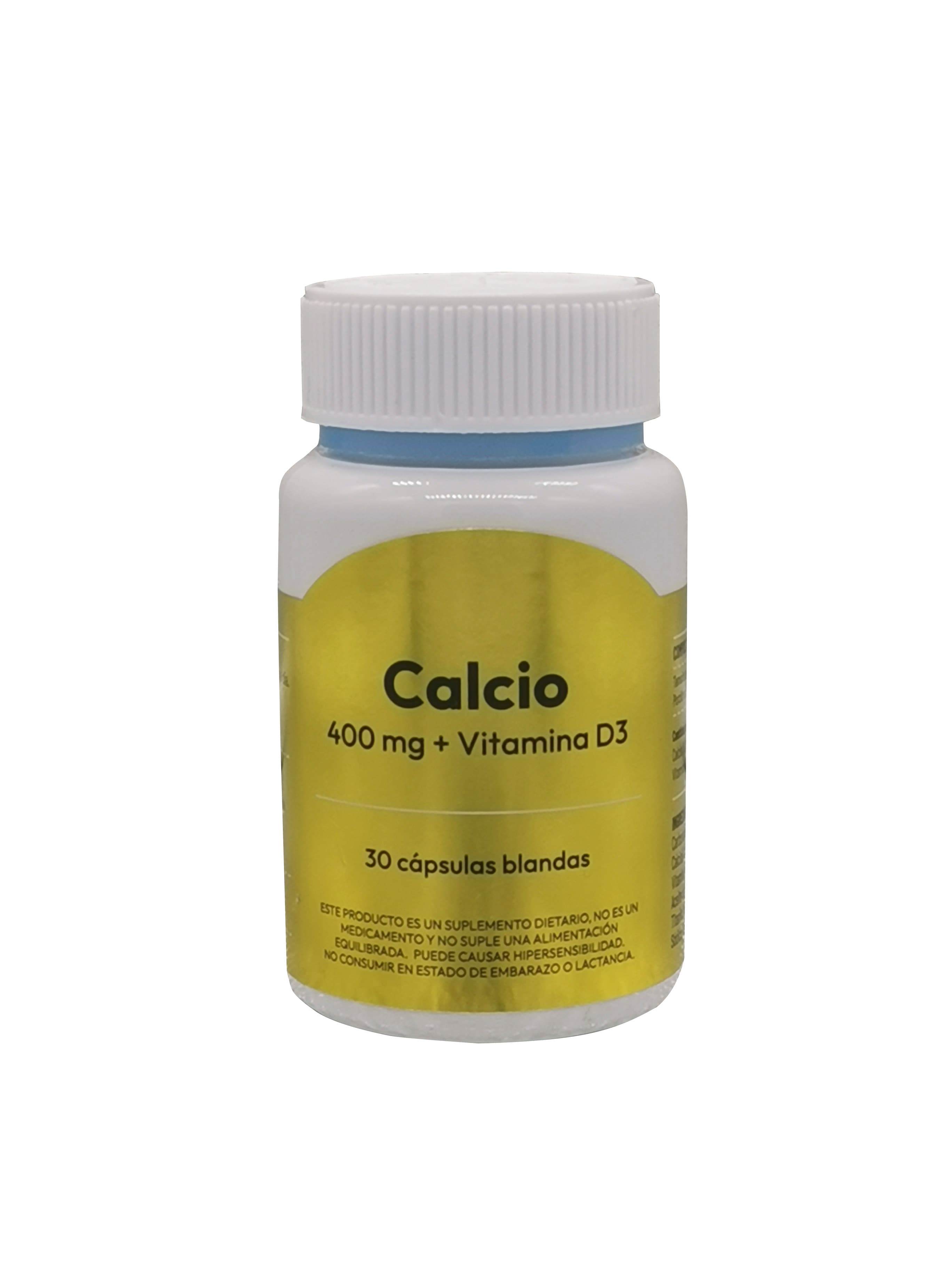 Calcio 400Mg + + Vitamina D3 100Ui Capsula Blanda Frasco X 30